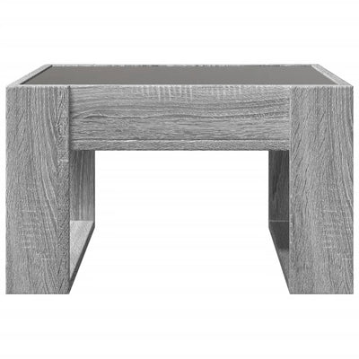 sohvapöytä Infinity LED-valoilla harmaa Sonoma 50x53x30 cm