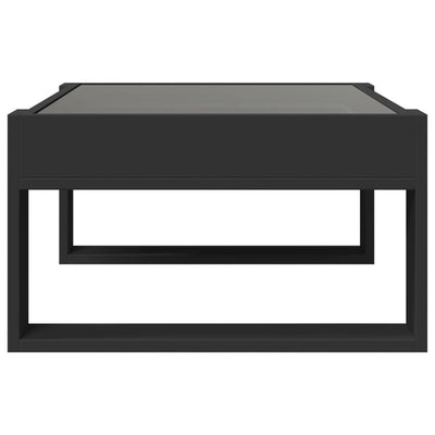 sohvapöytä Infinity LED-valoilla musta 70x53x30 cm