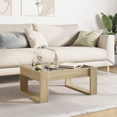 Sohvapöytä Infinity LED-valoilla Sonoma-tammi 70x53x30 cm