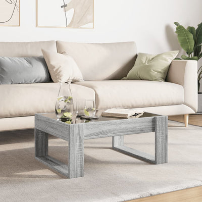 Sohvapöytä Infinity LED-valoilla harmaa Sonoma 70x53x30 cm