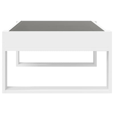 Sohvapöytä Infinity LED-valoilla valkoinen 90x53x30 cm