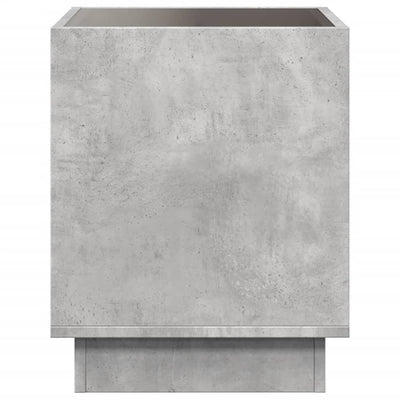 Sohvapöytä Infinity LED-valoilla betonin harmaa 50x50x50 cm