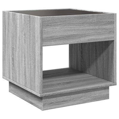 Sohvapöytä Infinity LED-valoilla harmaa Sonoma 50x50x50 cm