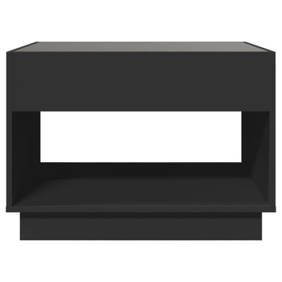 sohvapöytä Infinity LED-valoilla musta 70x50x50 cm