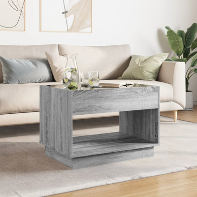 sohvapöytä Infinity LED-valoilla harmaa Sonoma 70x50x50 cm