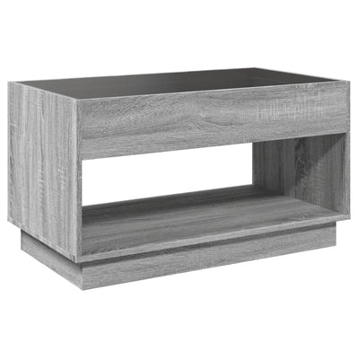 sohvapöytä Infinity LED-valoilla harmaa Sonoma 90x50x50 cm