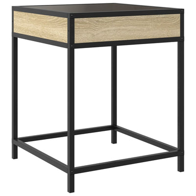 sohvapöytä Infinity LED-valoilla Sonoma-tammi 40x40x51 cm