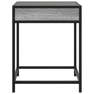 sohvapöytä Infinity LED-valoilla harmaa Sonoma 40x40x51 cm