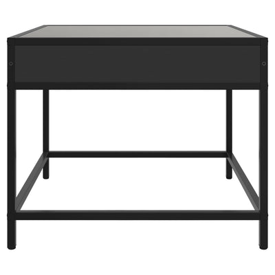 sohvapöytä Infinity LED-valoilla musta 50x50x41 cm