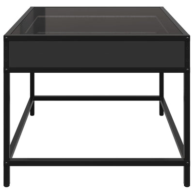 sohvapöytä Infinity LED-valoilla musta 50x50x41 cm