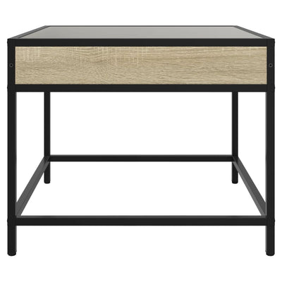 sohvapöytä Infinity LED-valoilla Sonoma-tammi 50x50x41 cm