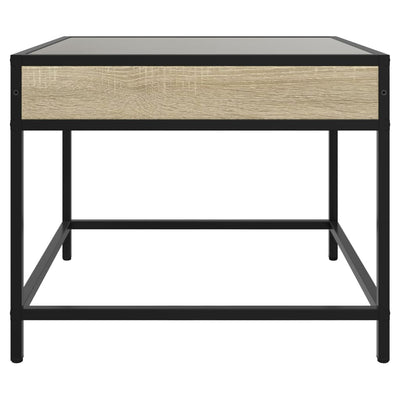 Sonoma-tammi sohvapöytä infinity led-valoilla Dareta 70x50x41cm