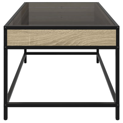 sohvapöytä Infinity LED-valoilla Sonoma-tammi 70x50x41 cm