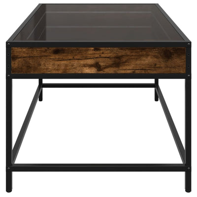 Savutammi sohvapöytä infinity led-valoilla Dareta 70x50x41cm