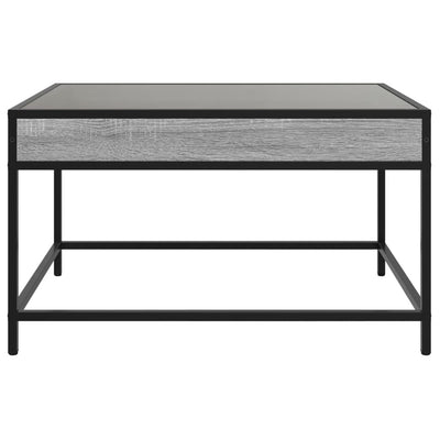 sohvapöytä Infinity LED-valoilla harmaa Sonoma 70x50x41 cm