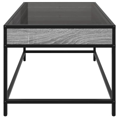 sohvapöytä Infinity LED-valoilla harmaa Sonoma 70x50x41 cm