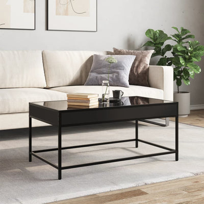 sohvapöytä Infinity LED-valoilla musta 90x50x41 cm