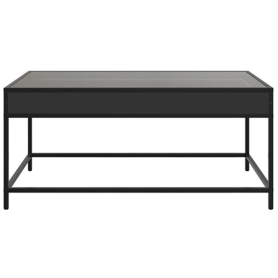 sohvapöytä Infinity LED-valoilla musta 90x50x41 cm