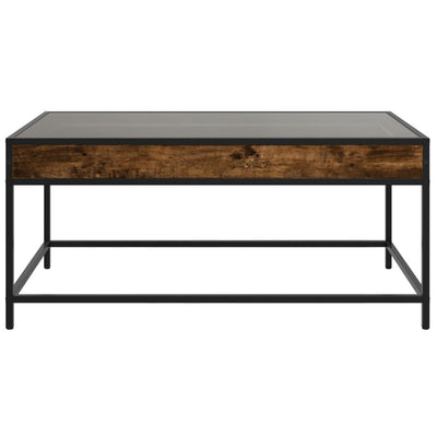 sohvapöytä Infinity LED-valoilla savutammi 90x50x41 cm