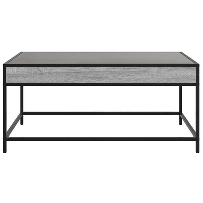 sohvapöytä Infinity LED-valoilla harmaa Sonoma 90x50x41 cm