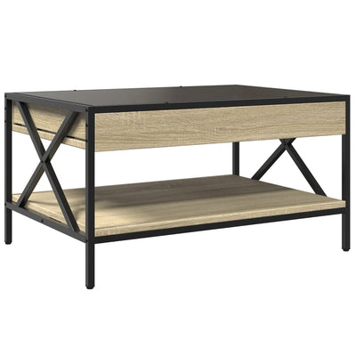 sohvapöytä Infinity LED-valoilla Sonoma-tammi 70x50x38 cm