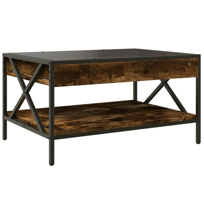 Savutammi sohvapöytä infinity led-valoilla Theophanous 70x50x38cm