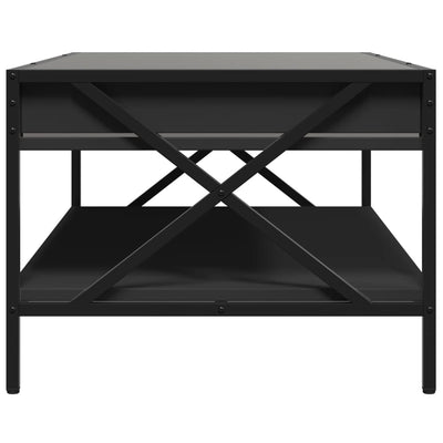 sohvapöytä Infinity LED-valoilla musta 90x50x38 cm