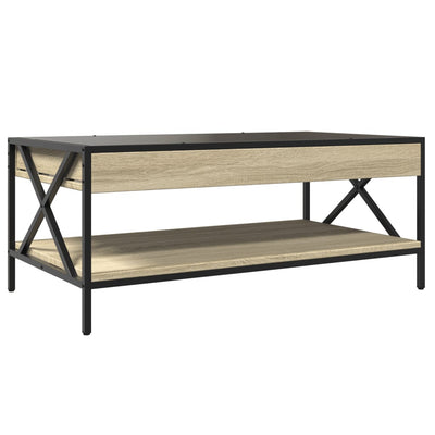 sohvapöytä Infinity LED-valoilla Sonoma-tammi 90x50x38 cm
