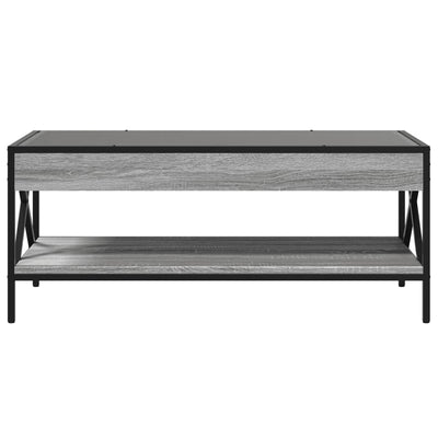 sohvapöytä Infinity LED-valoilla harmaa Sonoma 90x50x38 cm