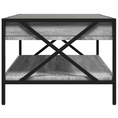 sohvapöytä Infinity LED-valoilla harmaa Sonoma 90x50x38 cm