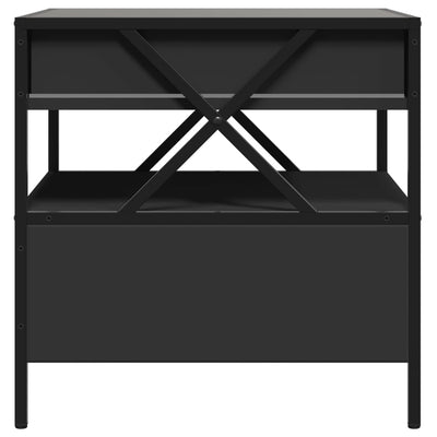sohvapöytä Infinity LED-valoilla musta 50x50x51 cm