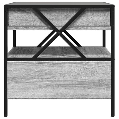sohvapöytä Infinity LED-valoilla harmaa Sonoma 50x50x51 cm