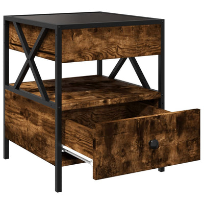 Savutammi sohvapöytä infinity led-valoilla Clonda 40x40x51cm