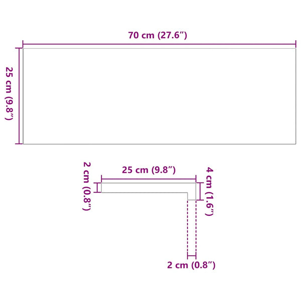 Askelmat 8 kpl käsittelemätön 70x25x2 cm täysi tammi