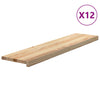 Askelmat 12 kpl käsittelemätön 110x25x2 cm täysi tammi