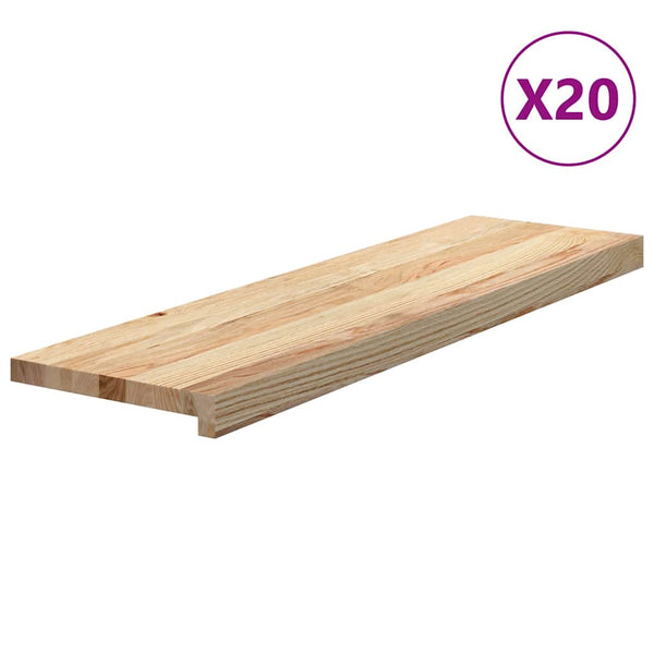 Askelmat 20 kpl käsittelemätön 90x25x2 cm täysi tammi
