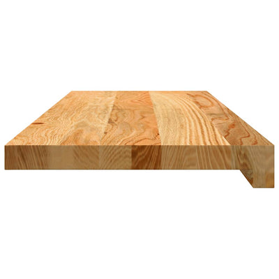 Askelmat 4 kpl vaaleanruskea 70x30x2 cm täysi tammi