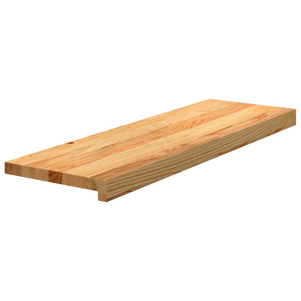 Askelmat 4 kpl vaaleanruskea 80x30x2 cm täysi tammi