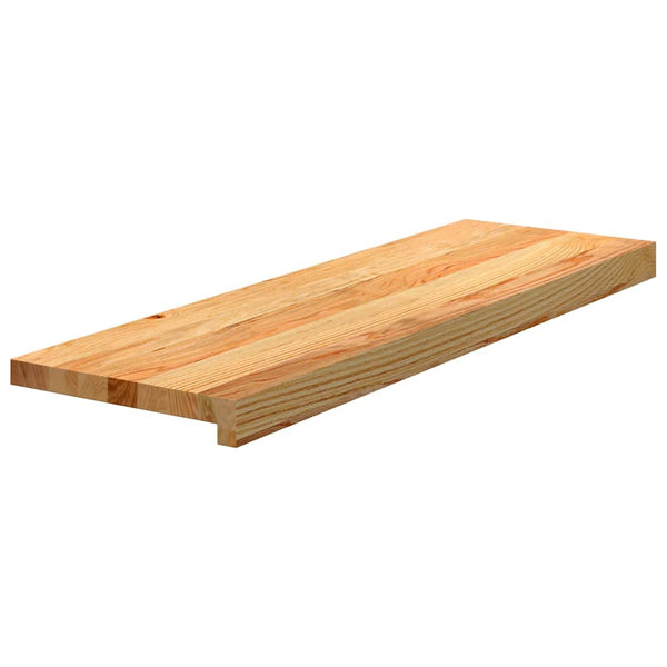 Askelmat 8 kpl vaaleanruskea 80x25x2 cm täysi tammi