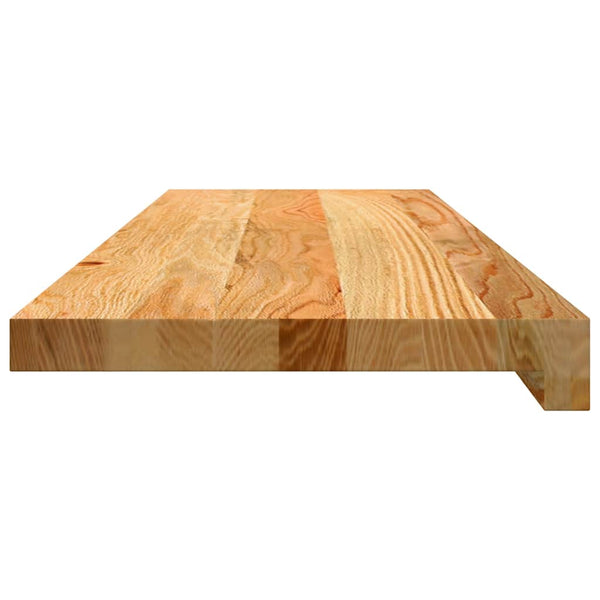 Askelmat 8 kpl vaaleanruskea 80x25x2 cm täysi tammi