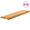 Askelmat 16 kpl vaaleanruskea 110x30x2 cm täysi tammi