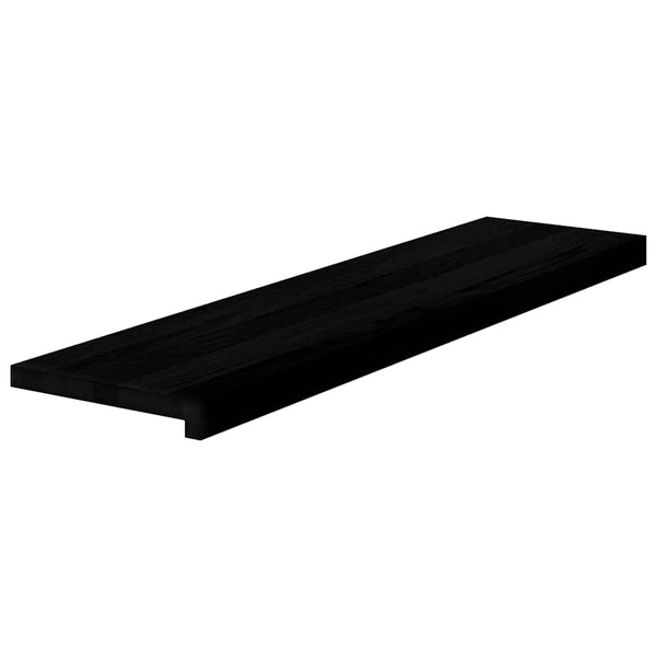 Askelmat 4 kpl ruskeanmusta 100x30x2 cm täysi tammi
