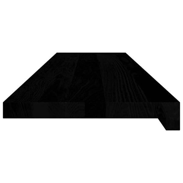 Askelmat 4 kpl ruskeanmusta 100x30x2 cm täysi tammi