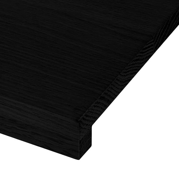 Askelmat 8 kpl ruskeanmusta 110x25x2 cm täysi tammi