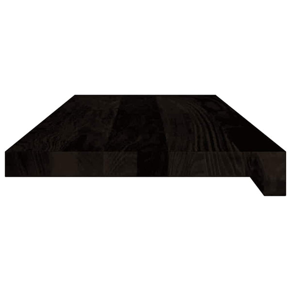 Askelmat 12 kpl ruskeanmusta 70x25x2 cm täysi tammi