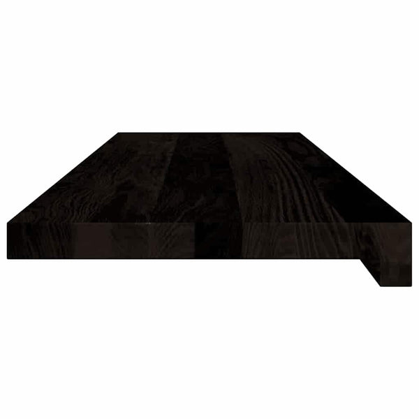 Askelmat 12 kpl ruskeanmusta 80x30x2 cm täysi tammi