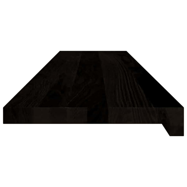 Askelmat 12 kpl ruskeanmusta 110x30x2 cm täysi tammi
