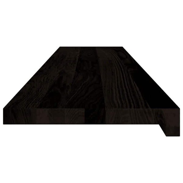 Askelmat 12 kpl ruskeanmusta 120x30x2 cm täysi tammi