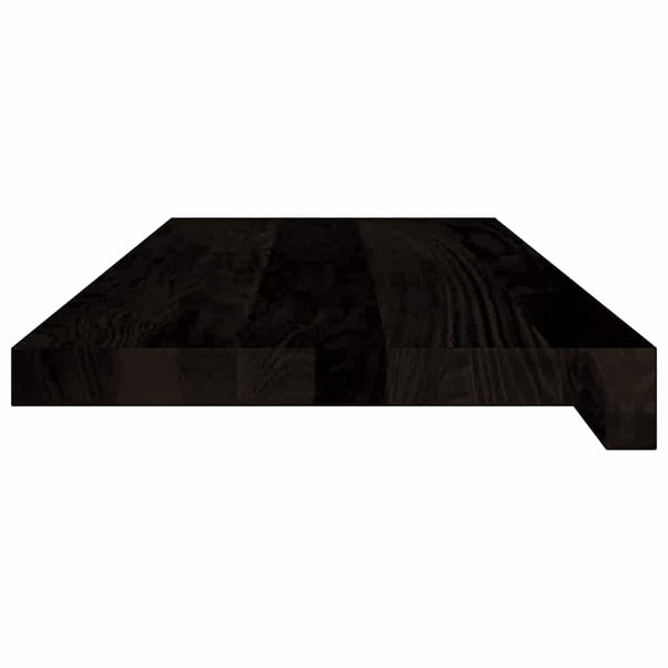 Askelmat 16 kpl ruskeanmusta 70x25x2 cm täysi tammi