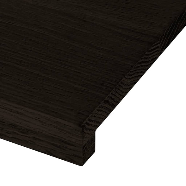 Askelmat 16 kpl ruskeanmusta 70x25x2 cm täysi tammi